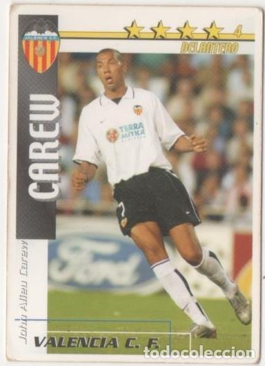 Coleccionismo deportivo: Cromo E00175: Fichas de la Liga 2003, Carew: Valencia F.C. Delantero - LFP