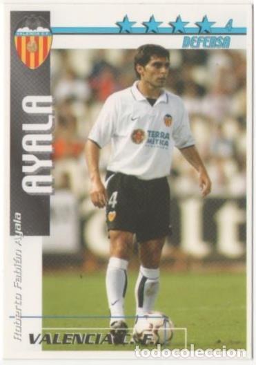 Coleccionismo deportivo: Cromo E00161: Fichas de la Liga 2003, Ayala: Valencia F.C. Defensa - LFP