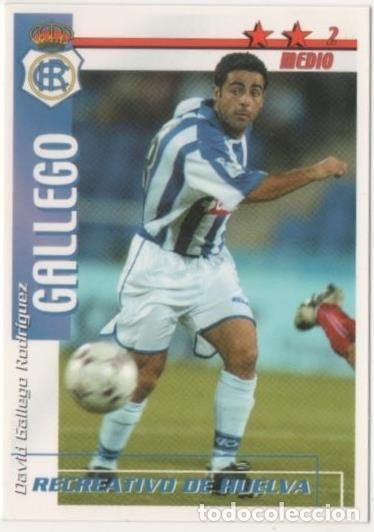 Collectionnisme sportif: Cromo E00229: Fichas de la Liga 2003, Gallego: Recreativo de Huelva. Medio - LFP