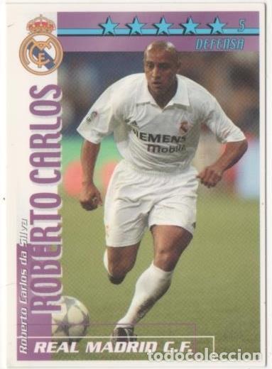 Colecionismo desportivo: Cromo E00233: Fichas de la Liga 2003, Roberto Carlos: Real Madrid. Defensa - LFP