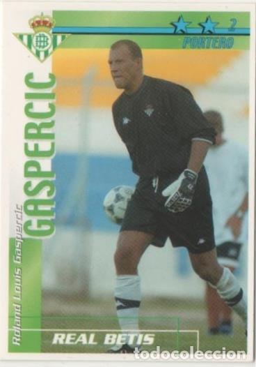 Coleccionismo deportivo: Cromo E00019: Fichas de la Liga 2003, Gasperic: Real Betis,. Portero - LFP
