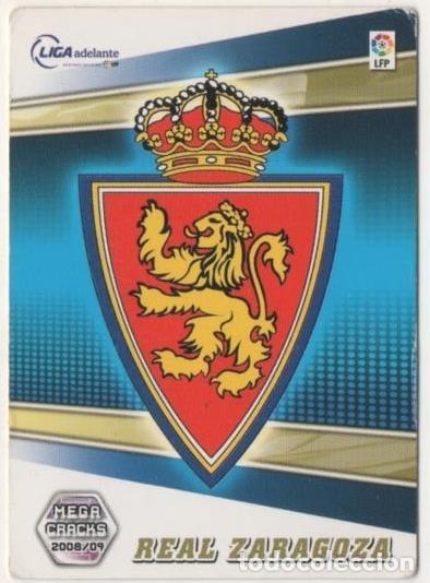 Coleccionismo deportivo: Cromo E00560: Album 2-Mega Cracks 2008-09, Escudo Real Zaragoza - LFP