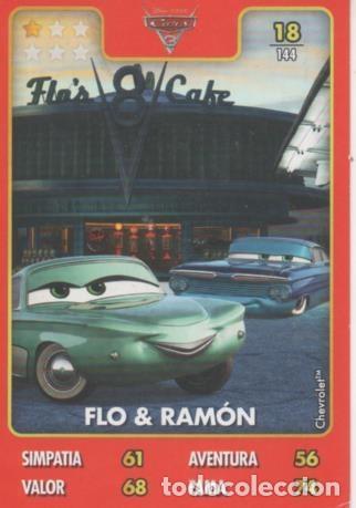 Sports collectibles: Cromo E001396: Trading Cards. Disney. Pixar. Cars n&ordm; 18, Flo y Ram&oacute;n - Disney-Pixar