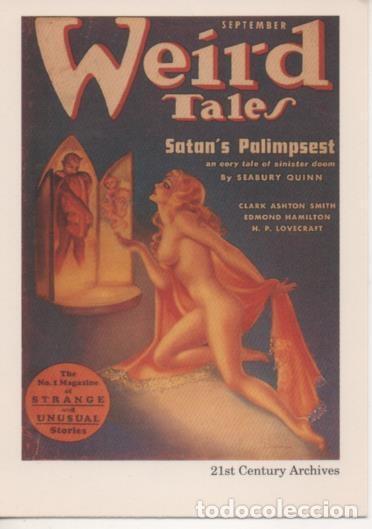 Colecionismo desportivo: Cromo E002046: Trading Cards. Weird Tales n&ordm; 46, Satan's Palimpset - Margaret Brundage