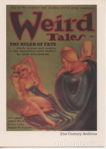Colecionismo desportivo: Cromo E002036: Trading Cards. Weird Tales n&ordm; 36, The Ruler of Fate - Margaret Brundage