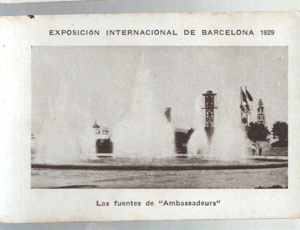 Collectionnisme sportif: Cromo numero 25: Exposicion Internacional de Barcelona 1929: Las fuentes de Ambassadeurs - Varios