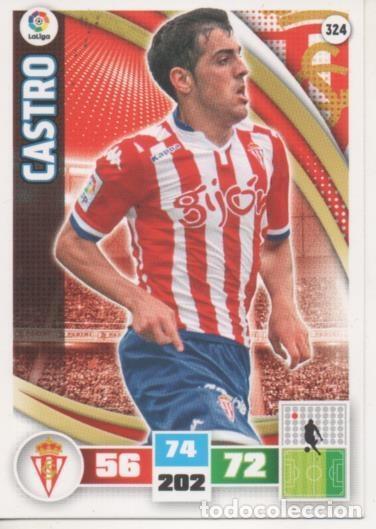 Sports collectibles: Cromo E002630: Trade Card Game Adrenalyn. Liga 2015-16, Castro. Real Sporting de Gij&oacute;n - LFP