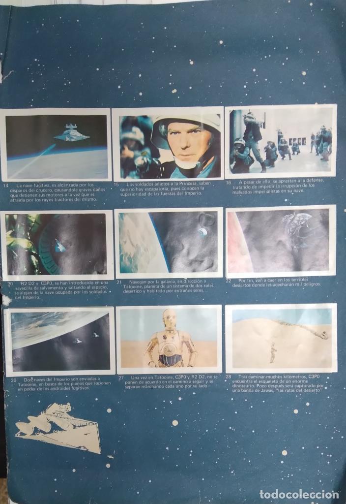 Collezionismo sportivo: Pagina Album cromos: La guerra de las galaxias - cromos pagina 2 - Varios