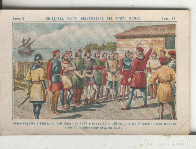 Sammelleidenschaft Sport: Chocolates Juncosa cromo Cristobal Colon numero 036 - Varios