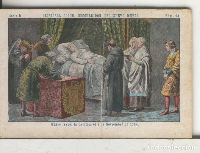 Sports collectibles: Chocolates Juncosa cromo Cristobal Colon numero 094 - Varios