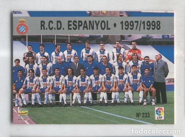 Collezionismo sportivo: Cromo Liga 97/98: R.C.D.Espanyol numero 233: Plantilla - Varios