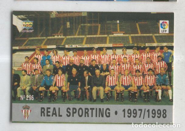 Colecionismo desportivo: Cromo Liga 97/98: R. Sporting numero 296: Plantilla - Varios
