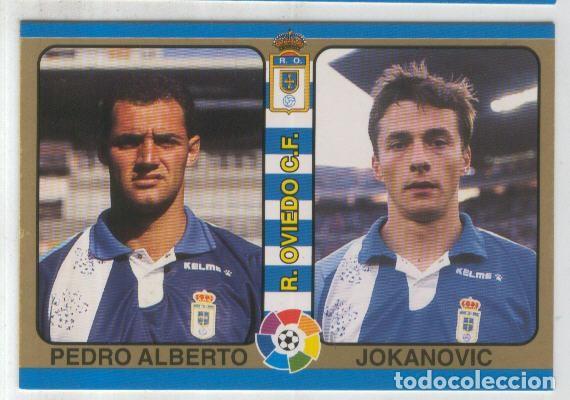 Sports collectibles: Cromos: Futbol Total Liga 95: R.Oviedo C.F. numero 077: Pedro Alberto y Jokanovic - Varios