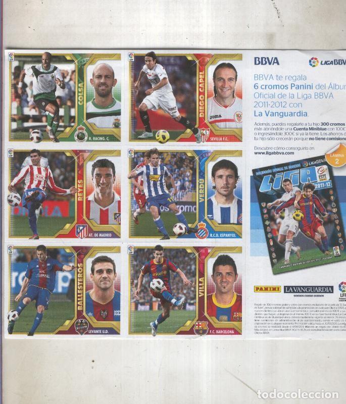 Collezionismo sportivo: Liga 2011-2012, pliego entregado con diario La Vanguardia - Varios
