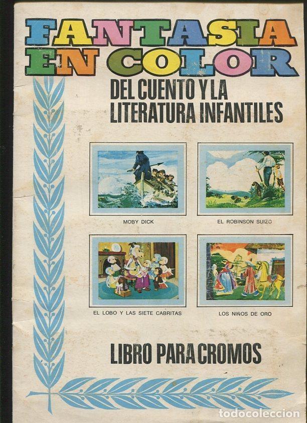 Coleccionismo deportivo: Album de cromos: Fantasia en color: Moby Dick, El Robinson Suizo, El lobo y - varios