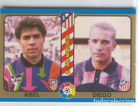 Coleccionismo deportivo: Cromos: Futbol Total Liga 95: C.At. Madrid. numero 100: Abel y Diego - Varios
