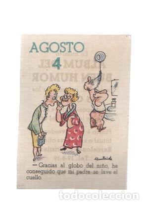 Coleccionismo deportivo: Cromo: album del buen humor de la firma Potax : 04 de agosto, dibujo de Munta&ntilde;ola