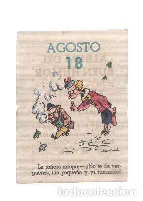 Collezionismo sportivo: Cromo: album del buen humor de la firma Potax : 18 de agosto, dibujo de Munta&ntilde;ola