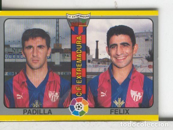 Colecionismo desportivo: Cromos: Futbol Total Liga 95: Extremadura: Padilla y Felix - Varios