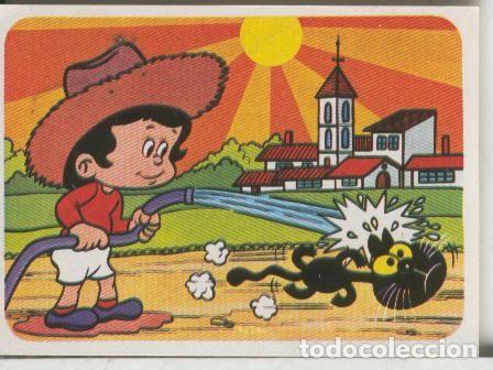 Colecionismo desportivo: Cromos: Juego de refranes numero 53: Gato escaldado del agua tibia huye - Varios