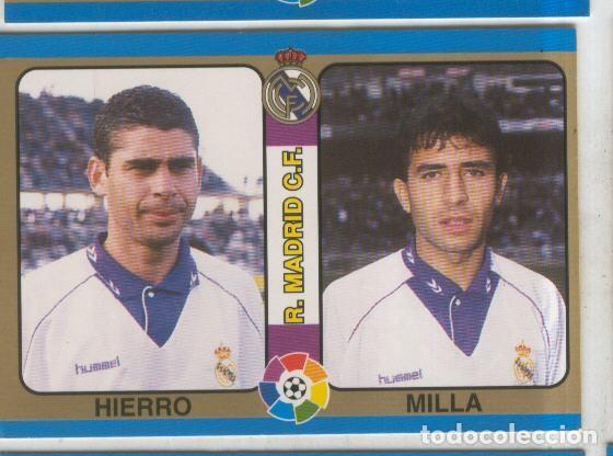 Colecionismo desportivo: Cromos: Futbol Total Liga 95: R.Madrid C.F. numero 031: Hierro y Milla - Varios