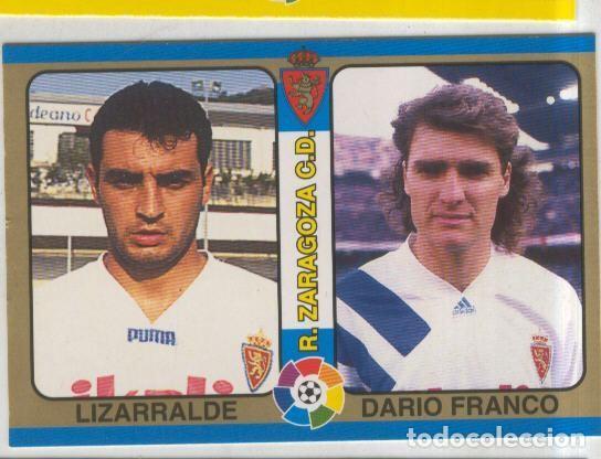 Colecionismo desportivo: Cromos: Futbol Total Liga 95: R.Zaragoza C.D. numero 023: Lizarralde y Dario Franco - Varios