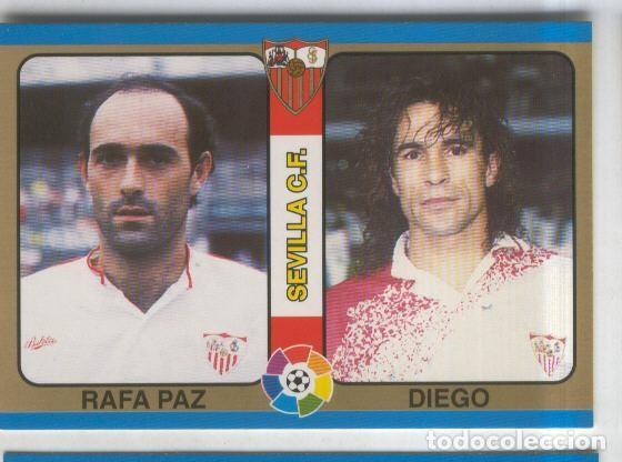 Colecionismo desportivo: Cromos: Futbol Total Liga 95: Sevilla C.F. numero 047: Rafa Paz y Diego - Varios