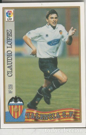 Colecionismo desportivo: Cromos: Las Fichas de la liga 97-98: C.F.Valencia numero 209: Claudio Lopez - Varios