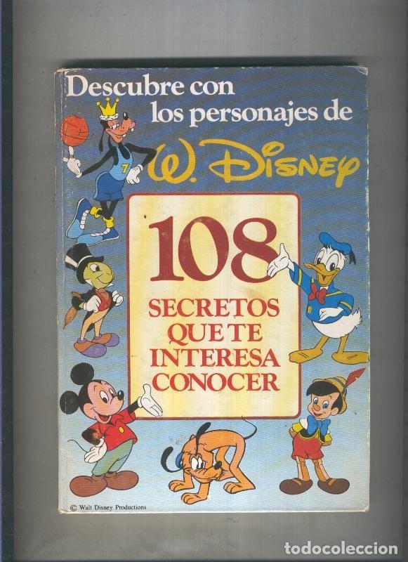 Collezionismo sportivo: Cromos: Descubre con los personajes de W.Disney 108 secretos que te interesan conocer - Varios