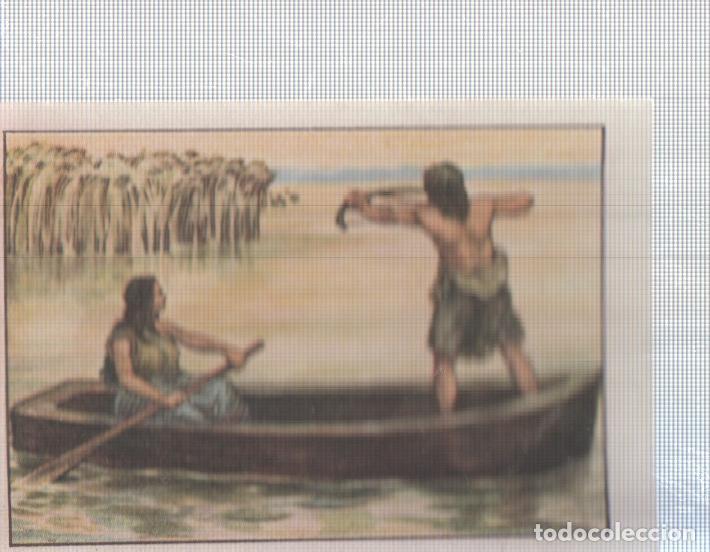 Sports collectibles: Cromo Nestle numerado 063: Indigenas cazando en laguna