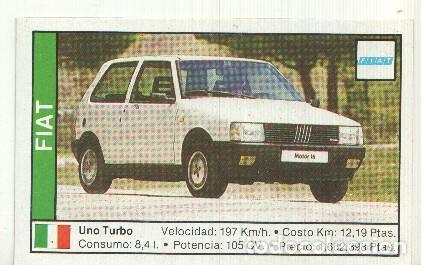 Coleccionismo deportivo: CROMO numero 053: FIAT UNO TURBO - Varios