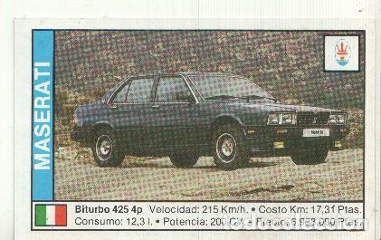 Colecionismo desportivo: CROMO numero 085: MASERATI BITURBO 425 - Varios