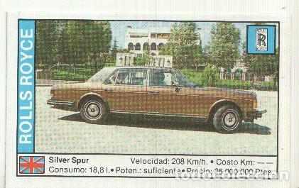 Coleccionismo deportivo: CROMO numero 148: ROLLS ROYCE SILVER SPUR - Varios