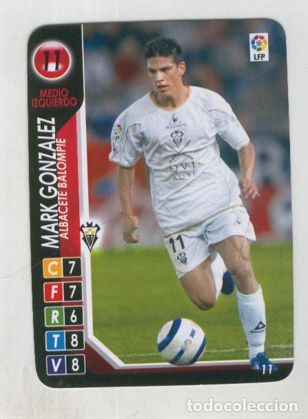 Collezionismo sportivo: Cromo: Derby Total 2004-2005: Albacete balompie numero 11: Mark Gonzalez - Varios