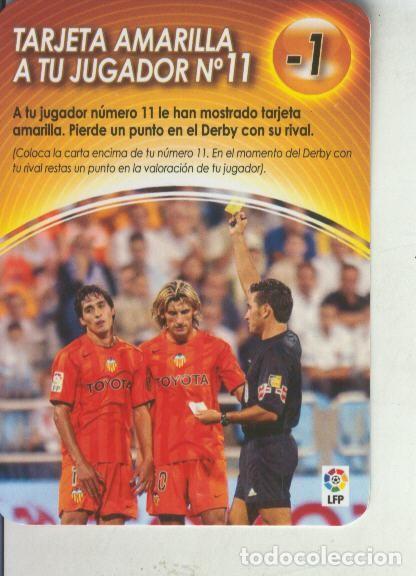 Collezionismo sportivo: Cromo: Derby Total 2004-2005: Medio tiempo: Tarjeta amarilla a tu jugador numero 11 - Varios