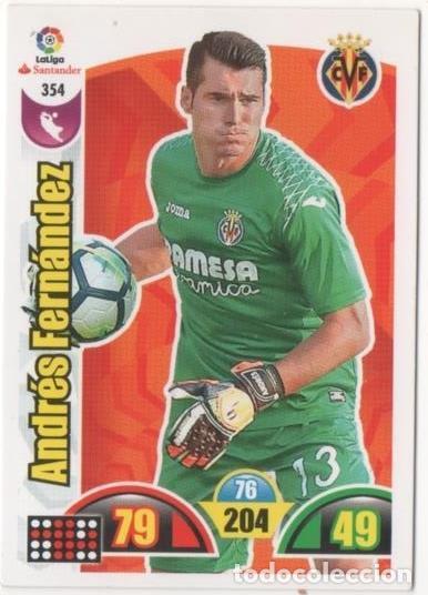 Collezionismo sportivo: Cromo E00832: Album 2-Trading Car Game 2017-18, Andr&eacute;s Fern&aacute;mdez: Villareal C.F. Portero - LFP