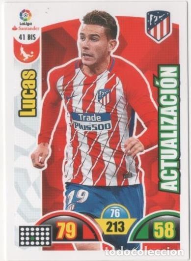 Collectionnisme sportif: Cromo E00612: Album 2-Trading Car Game 2017-18, Lucas: At.C. Madrid. Defensa - LFP