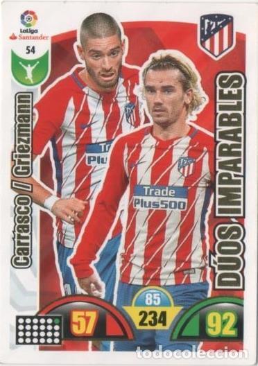 Collectionnisme sportif: Cromo E00616: Album 2-Trading Car Game 2017-18, Carrasco-Griezmann-D&Uacute;OS IMPARABLES: At.C. Madrid.Del