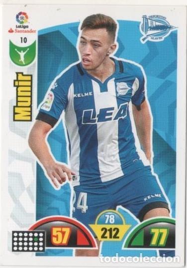 Collectionnisme sportif: Cromo E00585: album 2-Trading Car Game 2017-18, Munir: Deportivo Alav&eacute;s. Delantero - LFP
