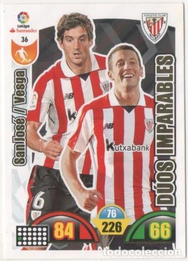 Colecionismo desportivo: Cromo E00606: Album 2-Trading Car Game 2017-18, San Jos&eacute;-Vesga- D&Uacute;OS IMPARABLES: At. C. Bilbao. Medi