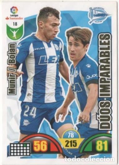 Sammelleidenschaft Sport: Cromo E00593: Album 2-Trading Car Game 2017-18, Munir-Bojan- D&Uacute;OS IMPARABLES: Deportivo Alav&eacute;s. Dela