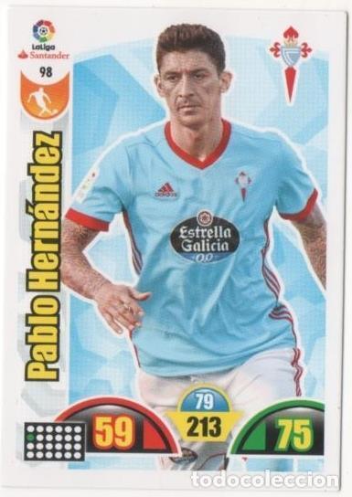 Colecionismo desportivo: Cromo E00655: Album 2-Trading Car Game 2017-18, Pablo Hern&aacute;ndez: R.C. Celta de Vigo. Medio - LFP