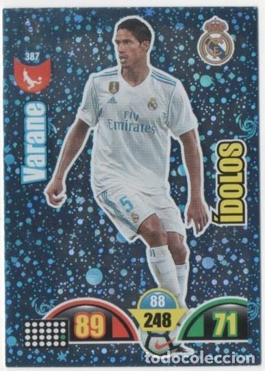 Colecionismo desportivo: Cromo E00859: Album 2-Trading Car Game 2017-18, Varane-&Iacute;DOLOS: Real Madrid. Defensa - LFP