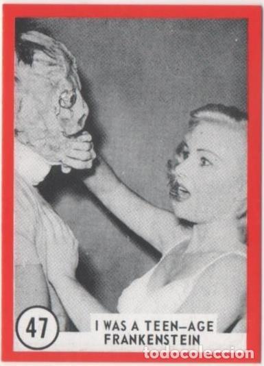 Coleccionismo deportivo: Cromo E01123: Album 3-Famous Monsters Series, Card n&ordm; 47. I Was a Teen-Age Frankenstein - CAPTAIN CO
