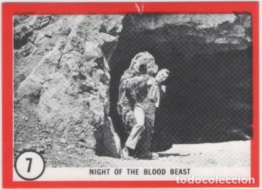 Colecionismo desportivo: Cromo E01083: Album 3-Famous Monsters Series, Card n&ordm; 7. Night of the Blood Beast - CAPTAIN CO.,