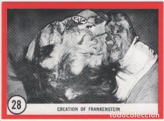 Coleccionismo deportivo: Cromo E01104: Album 3-Famous Monsters Series, Card n&ordm; 28. Creation of Frankenstein - CAPTAIN CO.,