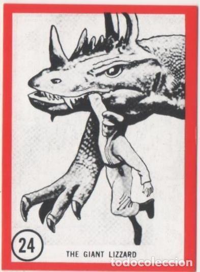 Coleccionismo deportivo: Cromo E01100: Album 3-Famous Monsters Series, Card n&ordm; 24. The Giant Lizzard - CAPTAIN CO.,
