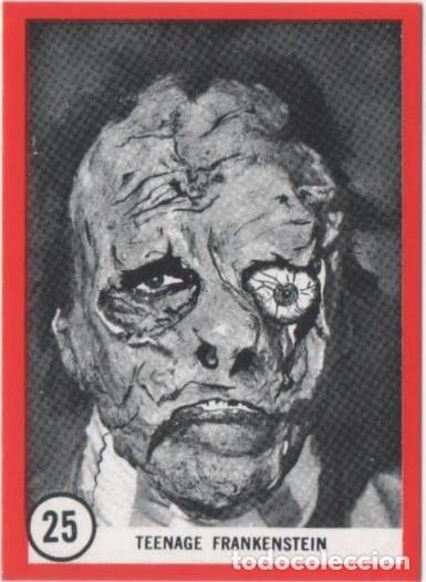 Sports collectibles: Cromo E01101: Album 3-Famous Monsters Series, Card n&ordm; 25. Teenage Frankenstein - CAPTAIN CO.,