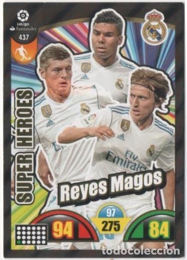 Sports collectibles: Cromo E00896: Album 2-Trading Car Games 2017-18, Super H&eacute;roes-REYES MAGOS: Real Madrid - LFP
