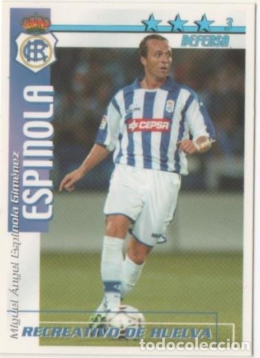 Sports collectibles: Cromo E00218: Fichas de la Liga 2003, Espinola: Recreativo de Huelva. Defensa - LFP